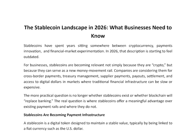 write cryptocurrency and stablecoin articles